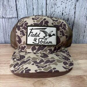 Field & Stream Camo Patch Snapback Trucker Hat-RARE-BRAND‎ NEW